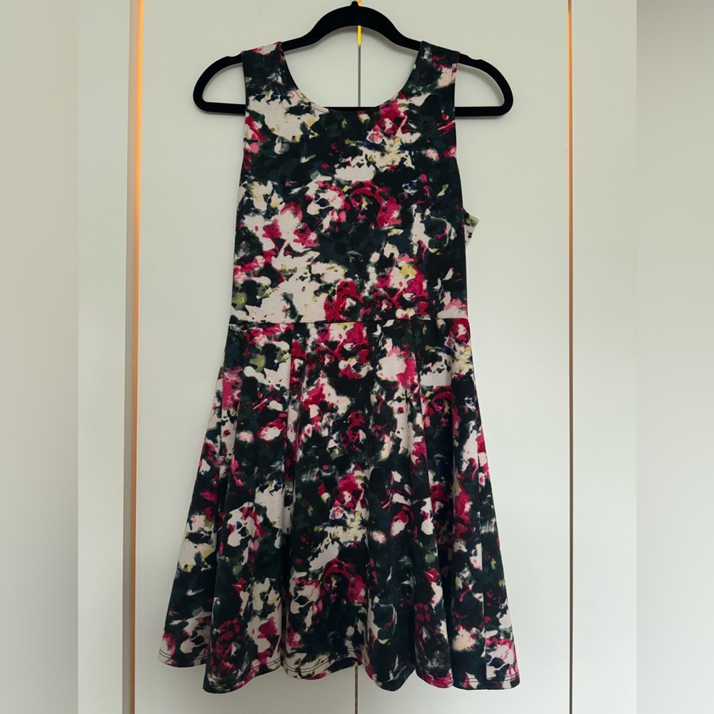 AQUA multicolor a-line dress